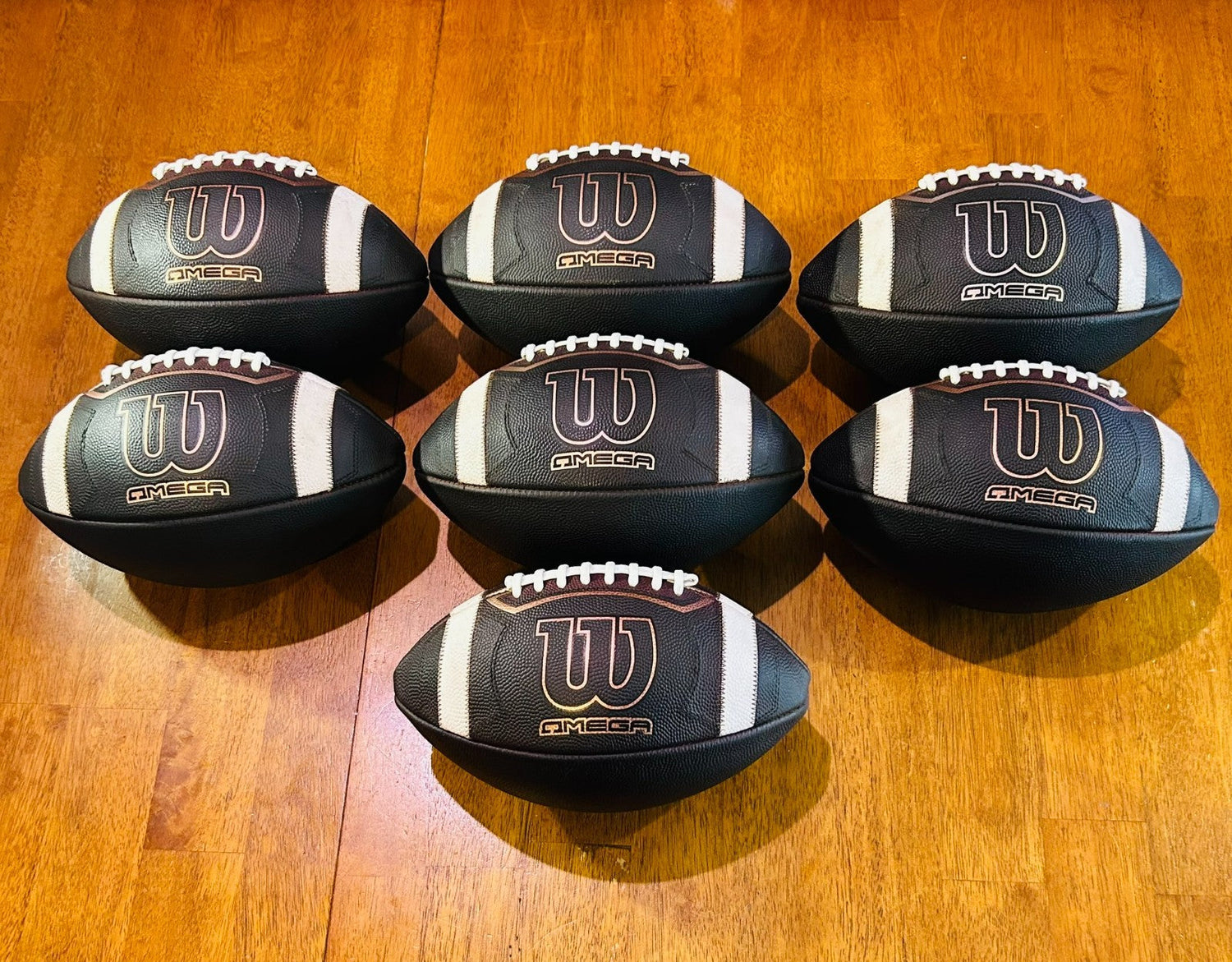 Wilson Omega New and Fully Game Prepped Leather Football NFHS / NCAA Size - NEW