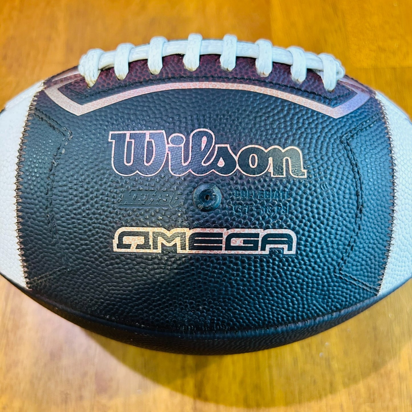 Wilson Omega New and Fully Game Prepped Leather Football NFHS / NCAA Size - NEW