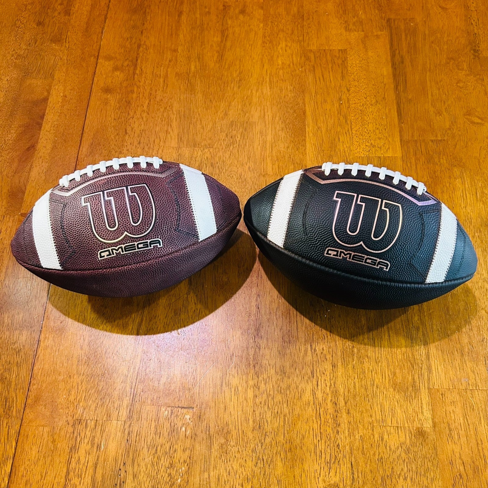 Wilson Omega New and Fully Game Prepped Leather Football NFHS / NCAA Size - NEW