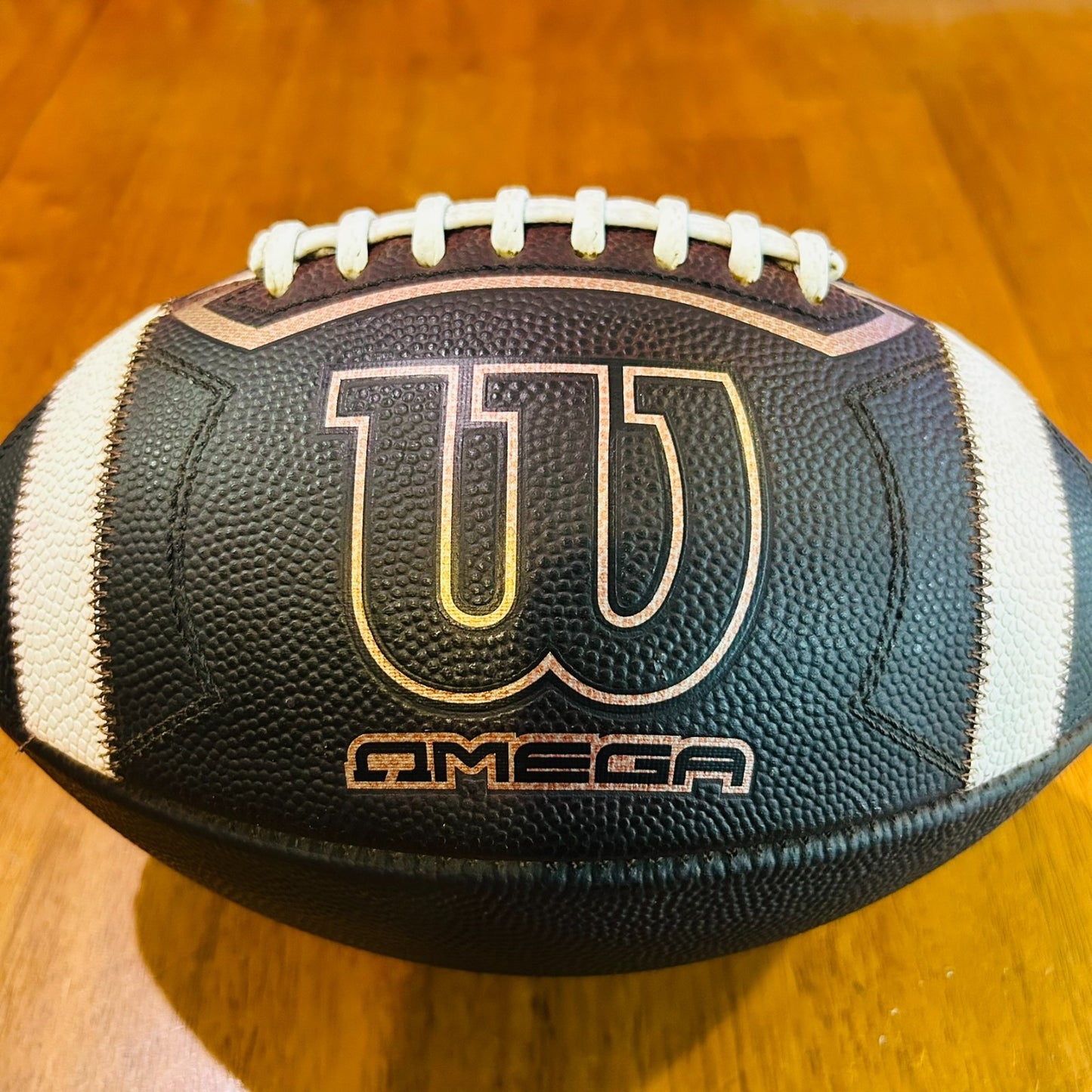 Wilson Omega New and Fully Game Prepped Leather Football NFHS / NCAA Size - NEW