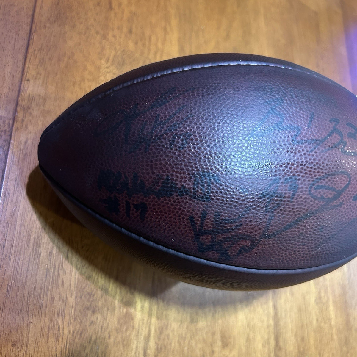 2014 Oakland Raiders Team-Signed Wilson "The Duke" NFL Football – Fully Restored