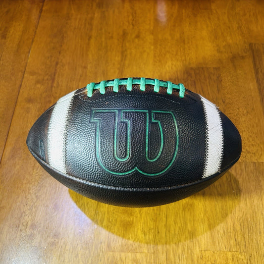 Wilson GST Full-Size Green Football Game Prepped Mudded Conditioned Tacked NEW