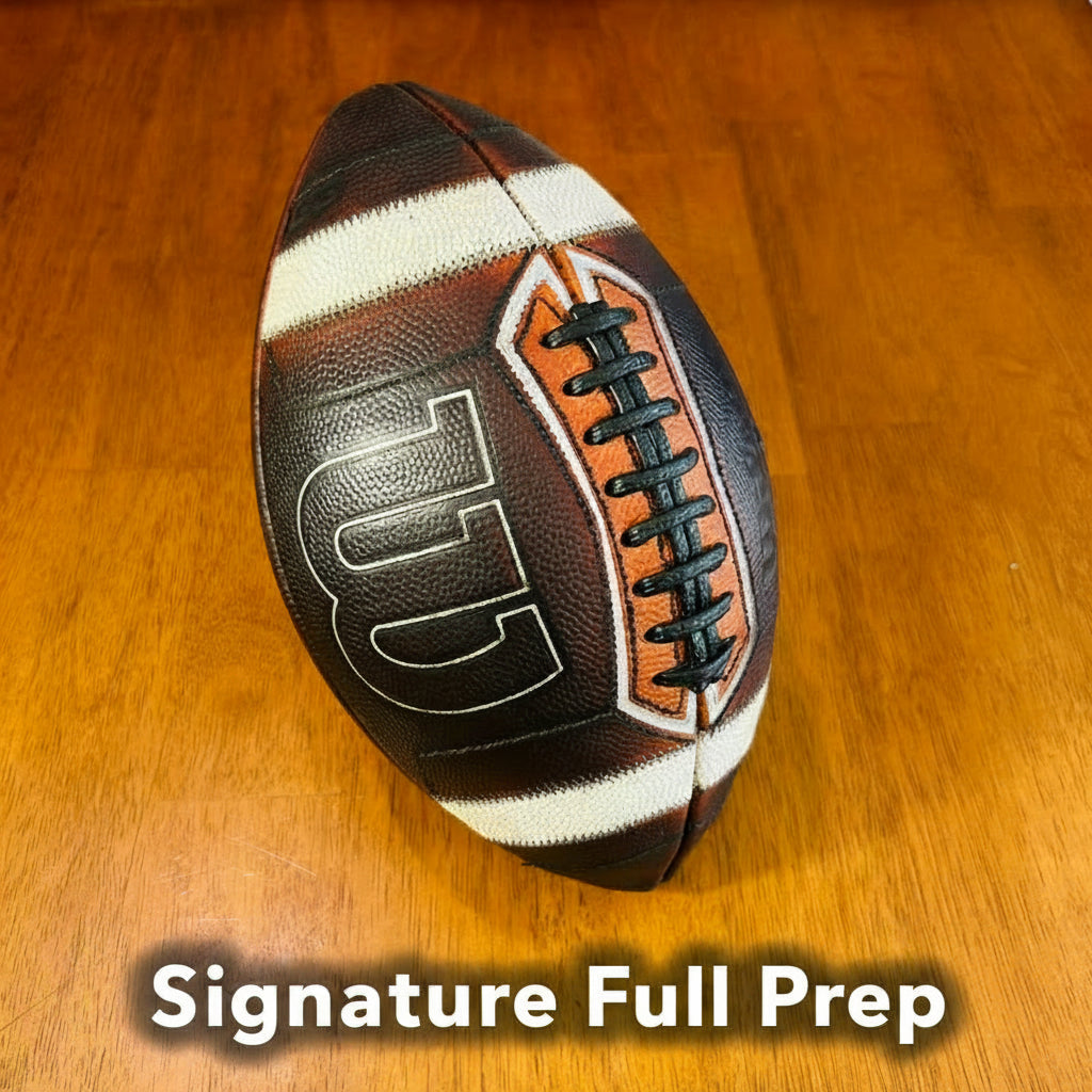 Professional Leather Football Prepping Service